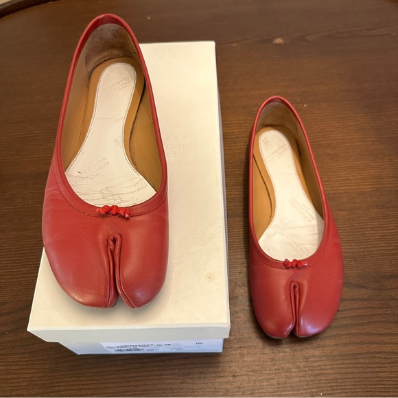 Maison margiela red tabi ballet flats - Picture 2 of 6